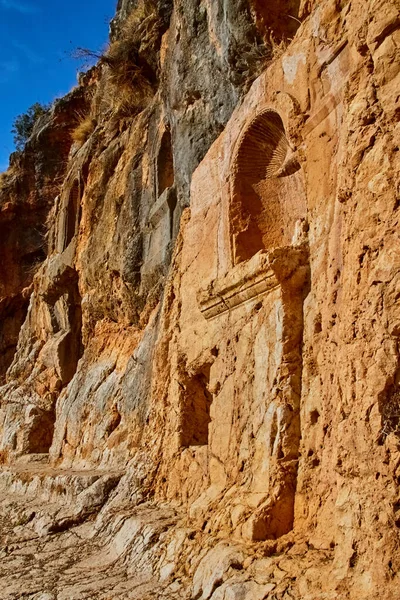 Poblíž Posvátné Panovy Jeskyně Byla Postavena Římská Svatyně Která Zahrnovala — Stock fotografie