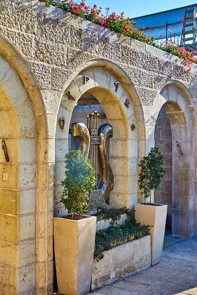 Ingång Till Davids Stad Arkeologisk Plats Som Avslöjar Födelseplatsen Jerusalem — Stockfoto