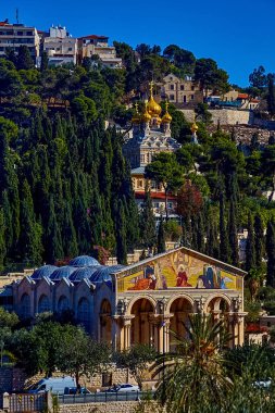 Tüm uluslar Kilisesi ve Meryem Magdalalı Manastırı Zeytin Dağı, Kudüs, İsrail 'de