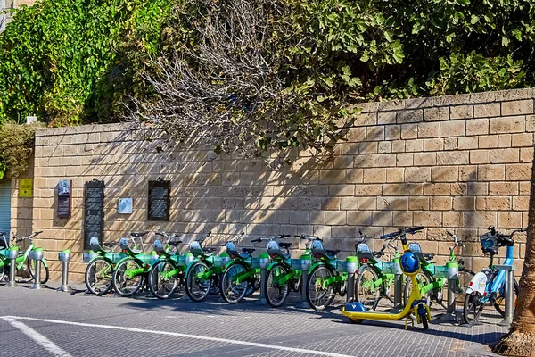 Tel Aviv Israel November 2021 Bikes Rental Jaffa Bicycle Sharing — Stock Photo, Image