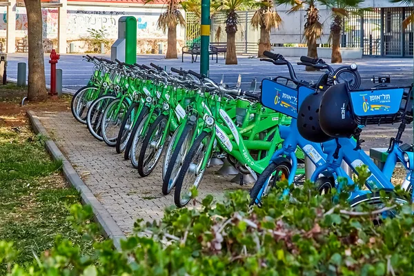 Tel Aviv Israel November 2021 Bikes Rental Bicycle Sharing System — Stock Photo, Image