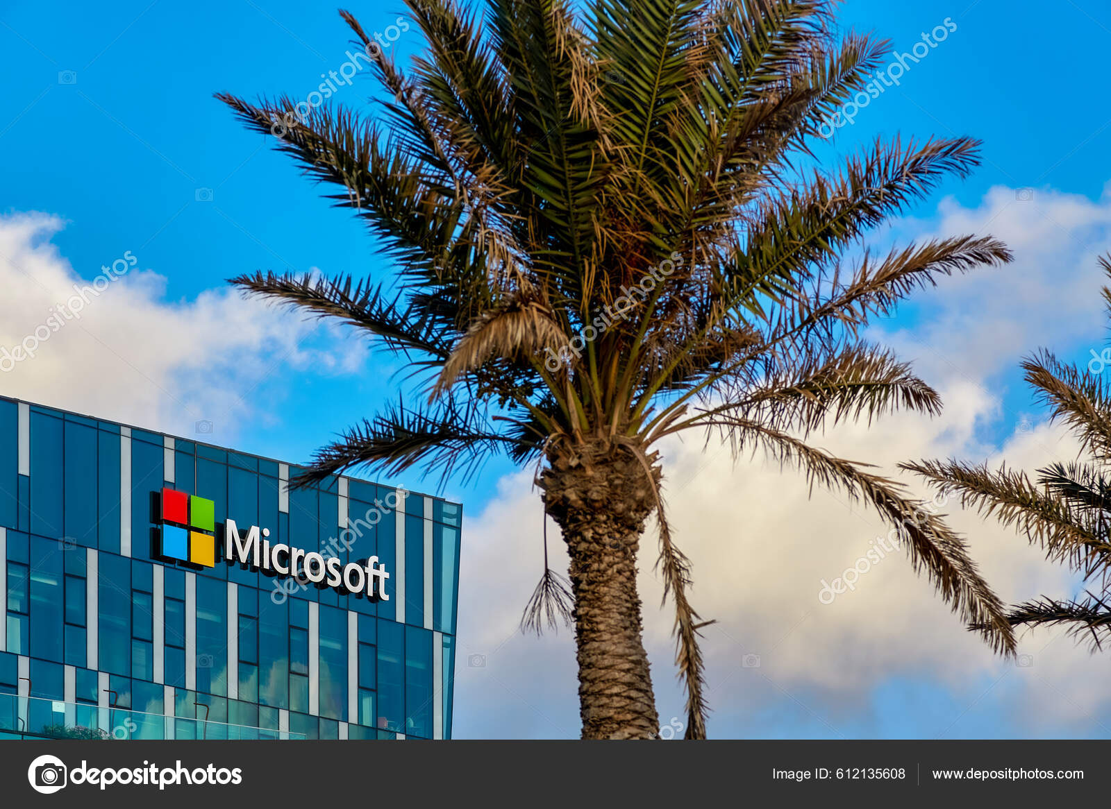 Haifa Israel July 2022 Microsoft Logo Facade Office Building Campus