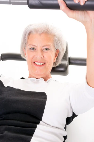 Senior woman at workout — Stock Photo, Image
