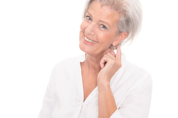 Smiling senior woman — Stock Photo, Image