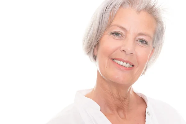 Smiling senior woman — Stock Photo, Image