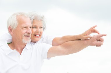 Mutlu yaşlı çift.