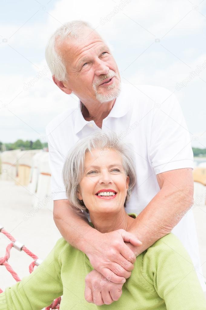 Senior couple at beach