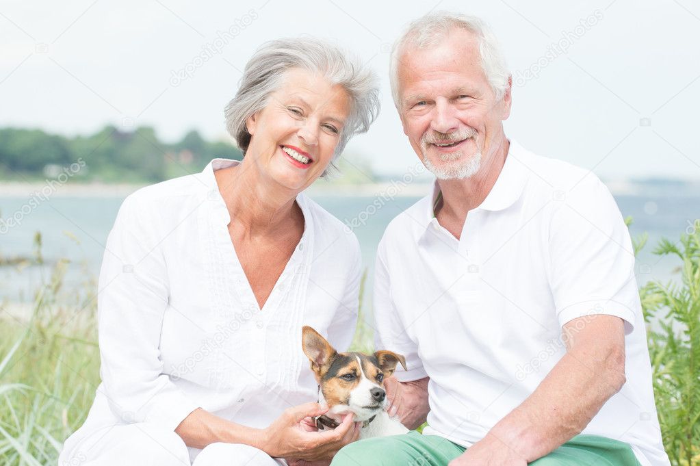 Active senior couple