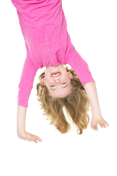 Hanging little girl — Stock Photo, Image
