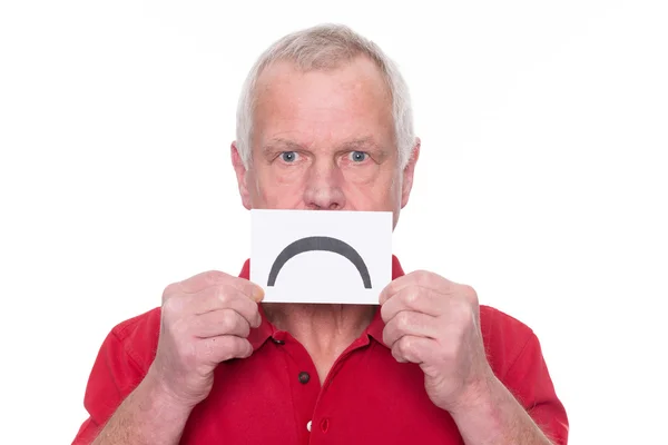 Ongelukkige senior man — Stockfoto