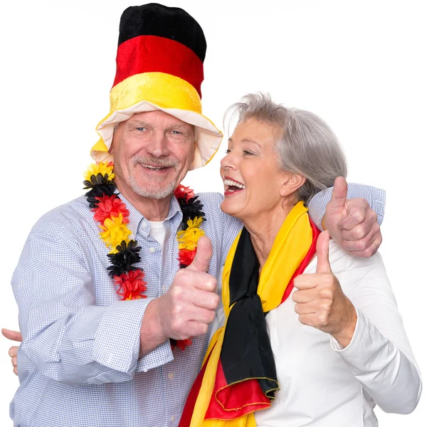 German senior sport fans — Stock Photo, Image