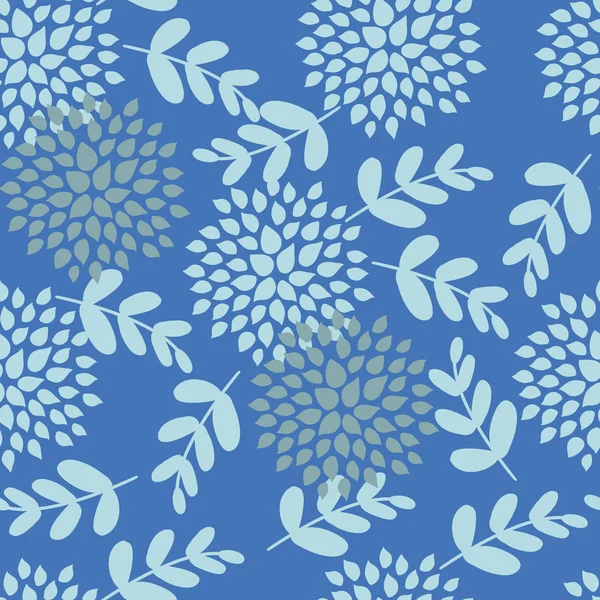 Modèle floral bleu simple — Image vectorielle