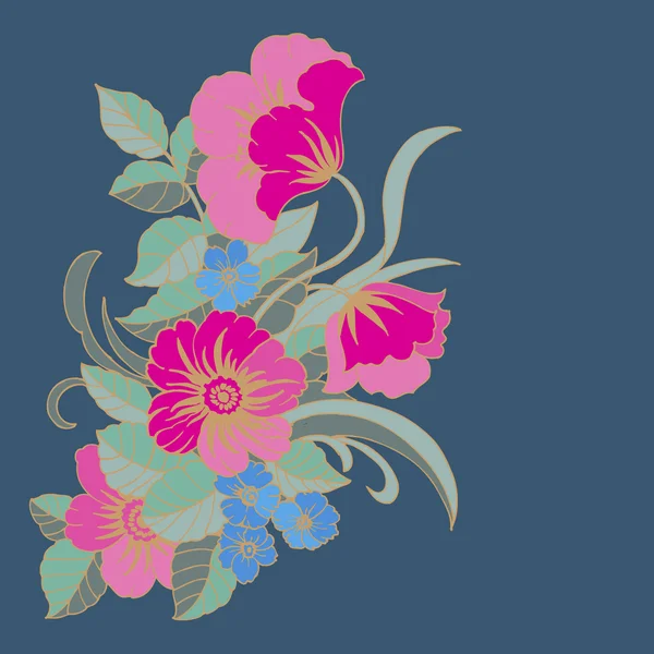 Arreglo floral para el diseño — Archivo Imágenes Vectoriales