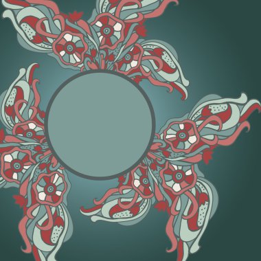 Tasarım için soyut çiçek öğeleri