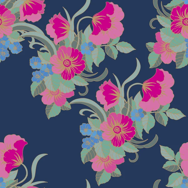 Цветочный узор в винтажном стиле — стоковый вектор