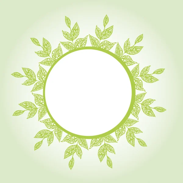 Frame with delicate leaves — Stock Vector