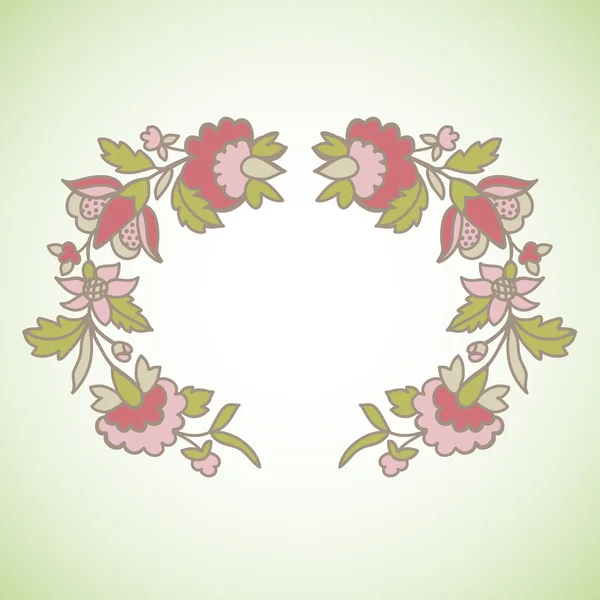 Marco vintage con flores — Vector de stock