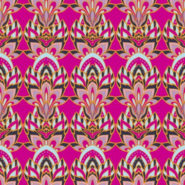 parlak etnik geometrik desen