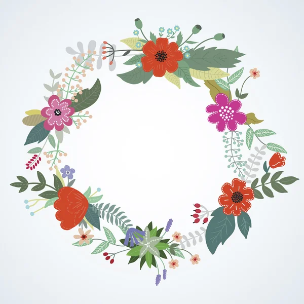Cadre de fleurs vintage — Image vectorielle