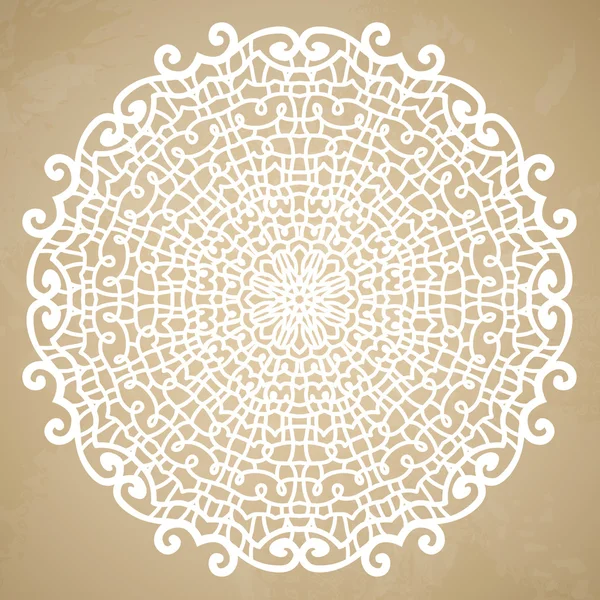 Lace doily vector illustration — Stock Vector