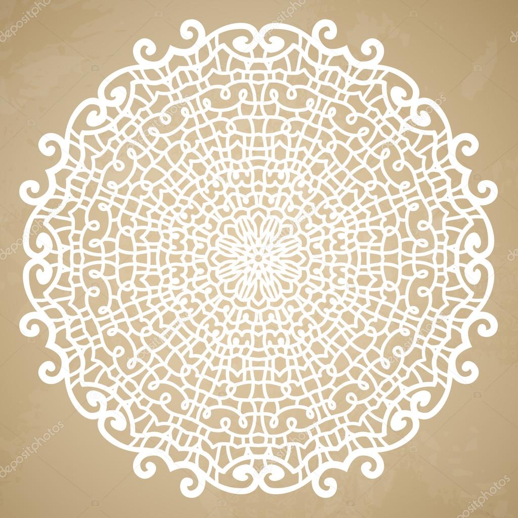 lace doily vector illustration