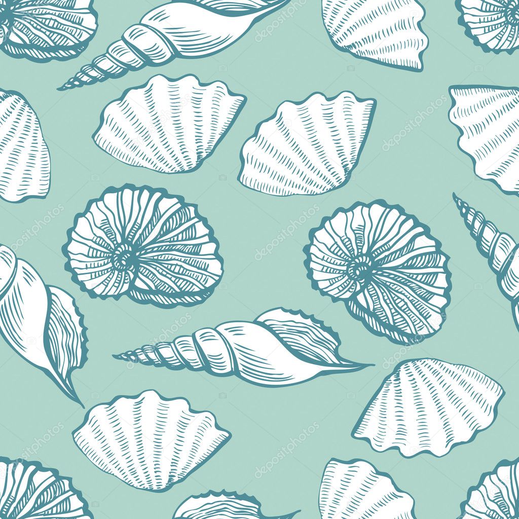 Decorative pattern with shells