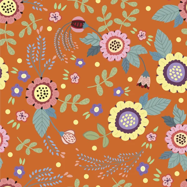 Motif floral vintage décoratif — Image vectorielle