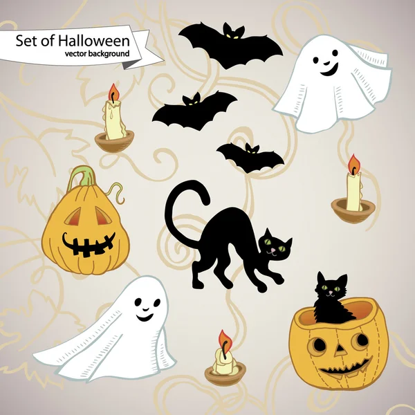 Set para Halloween — Archivo Imágenes Vectoriales