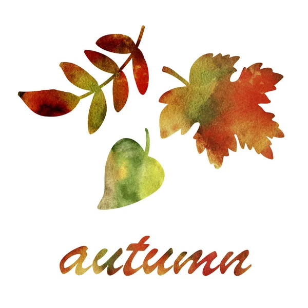 Watercolor autumnal background — Stock Photo, Image