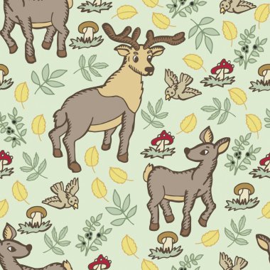 geyik ile orman modeli