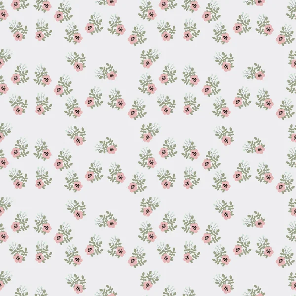 Retro patroon met kleine bloemen — Stockvector