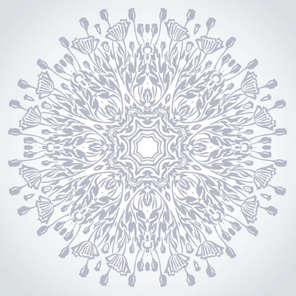 倒圆角的装饰图案罂粟 — 图库矢量图片