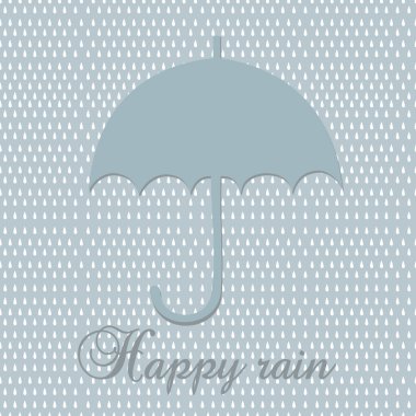Autumn rain and umbrella clipart