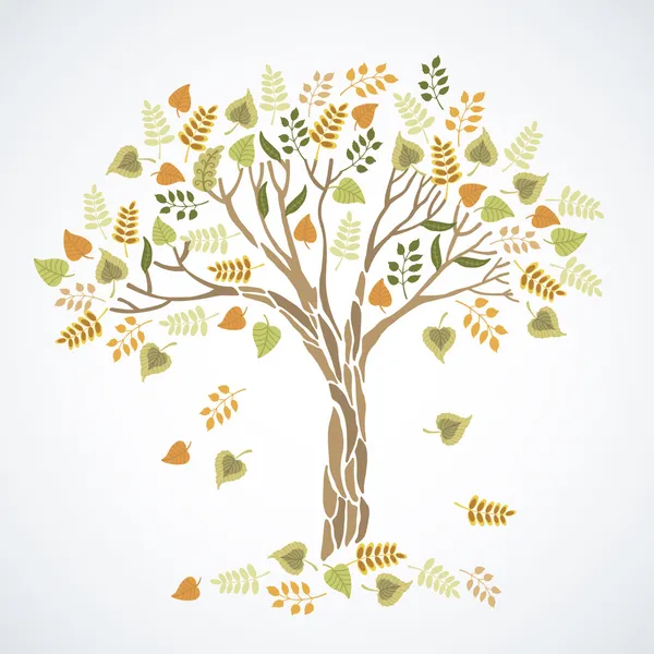 秋の木のベクトルイラスト — ストックベクタ