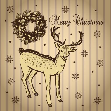 neşeli Noel geyiği