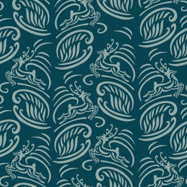 desen ile stilize geyik