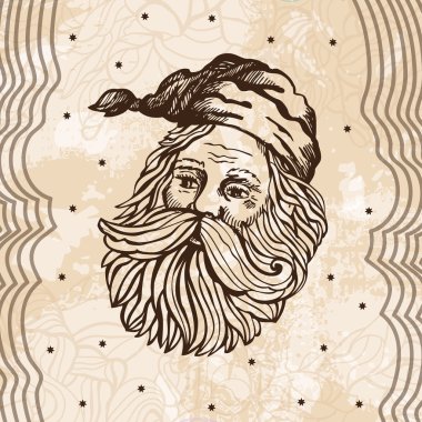 Noel Baba ile Retro kartı.