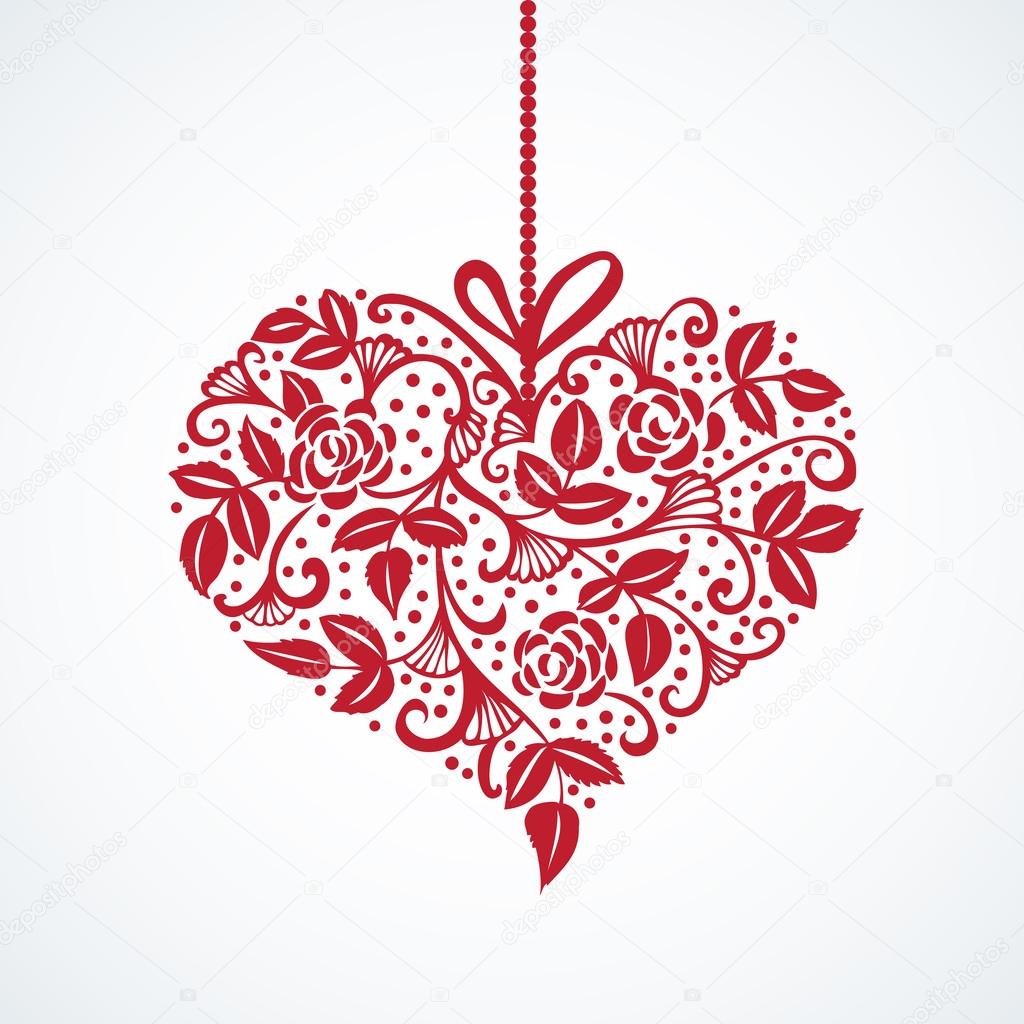 Openwork heart for Valentine's Day