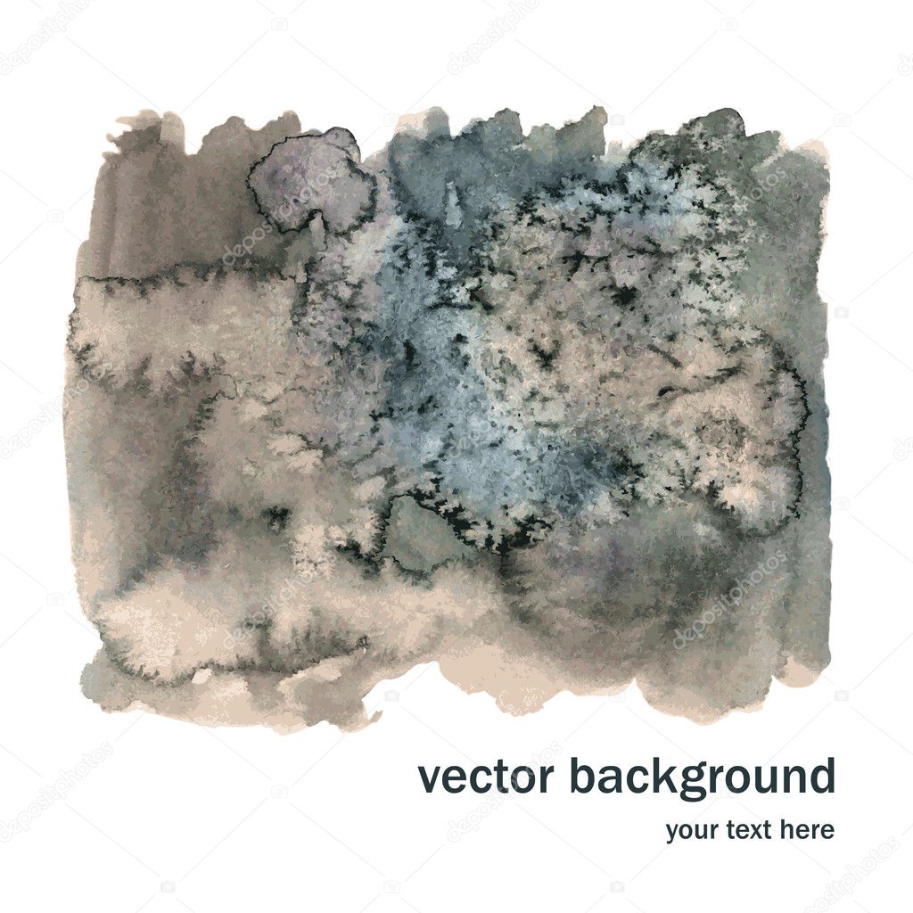 Vector gray watercolor background