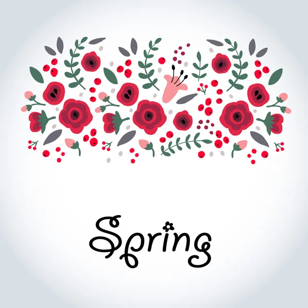 Весна фон с цветами — стоковый вектор