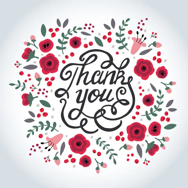 teşekkür ederim kart tasarımı. vektör çizim