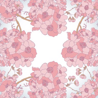 schöne dekorative Hintergrund mit Kirschblüte.