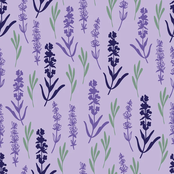 Herbal lavender pattern — Stock Vector