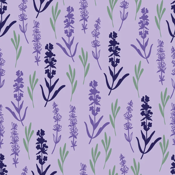 Padrão de lavanda herbal —  Vetores de Stock