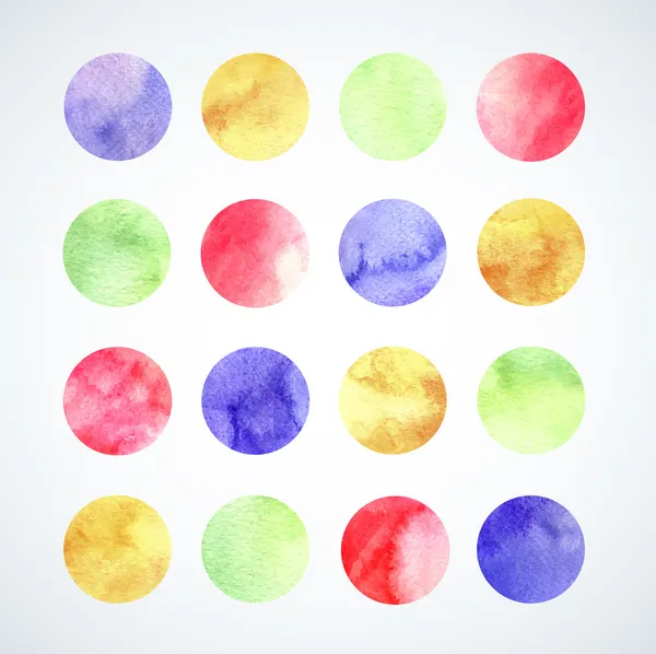 Cercles aquarelle — Image vectorielle
