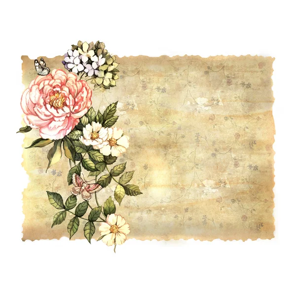 Çiçekli suluboya arkaplan