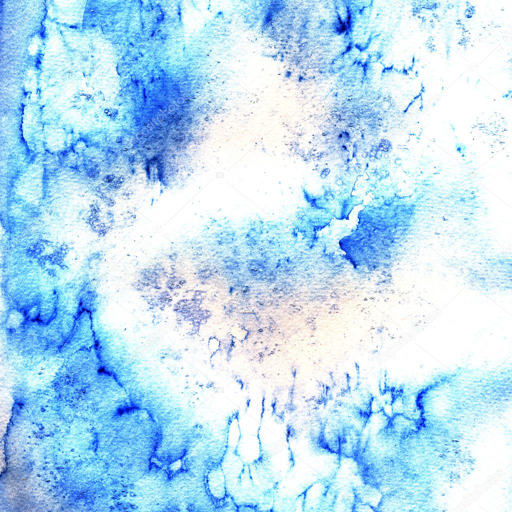 Blue background with watercolor effects