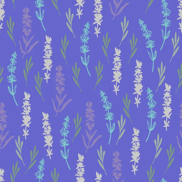 Verano patrón de lavanda lila . — Vector de stock