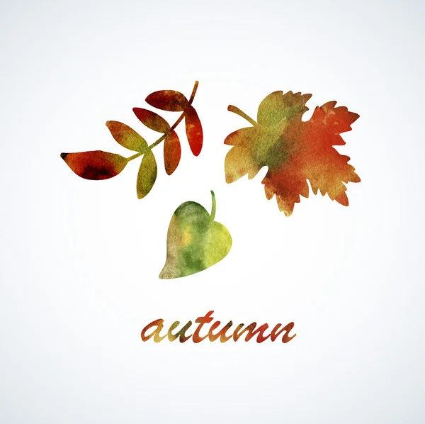 Vector aquarel herfst achtergrond. — Stockvector