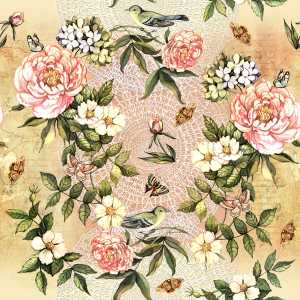 Suluboya çiçekleri